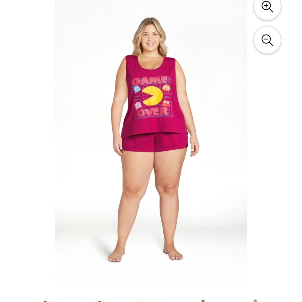 Pac Man Women's Plus Tank Top and Shorts Sleep Set Size 2XL - Picture 10 of 10